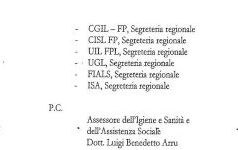 PROPOSTA DI INCONTRO CON I SINDACATI