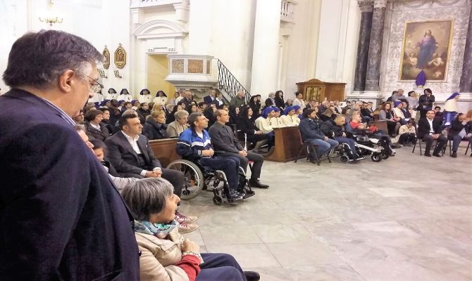 I nostri pazienti al rito della lavanda dei piedi a Sant\'Anna